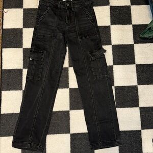 Black Hidden Los Angeles brand cargo pants